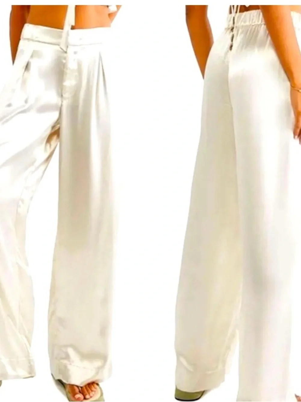 Free People Good Days Satin Wide Leg Pants